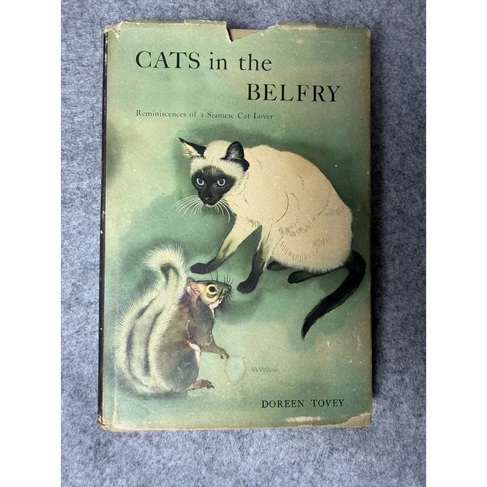 Vintage 1958 Cats in the Belfry Doreen Tovey Book Siamese Cat Grandmacore‎